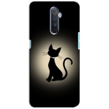 Чехол с принтом для Realme X2 Pro (AlphaPrint) Модные коты (Силуэт котика)