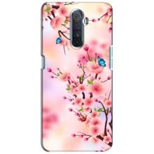 Чехол с принтом САКУРЫ на Realme X2 Pro (Бабочки на сакуре)