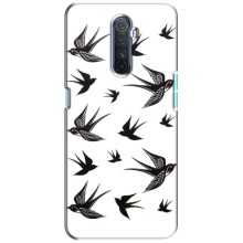 Чехол с птицами на Realme X2 Pro (VPrint) (Ласточки)