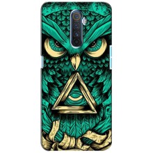 Чехол с птицами на Realme X2 Pro (VPrint) (Сова с глазом)