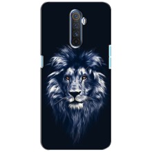 Чехол со Львом для Realme X2 Pro (VPrint) (Синий Лев)