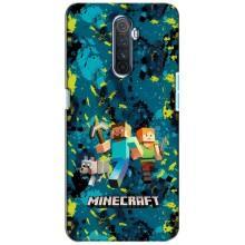 Чехлы для Realme X2 Pro (Персонажи Майн Крафт) (Майнкрафт)