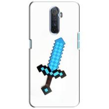 Чехлы для Realme X2 Pro (Персонажи Майн Крафт) (Меч)