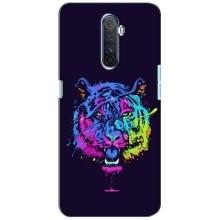 Силиконовый бампер с картинкой животных для Realme X2 Pro (Тигр-Арт)