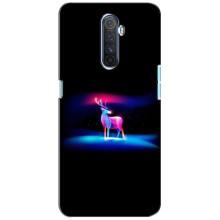Силиконовый бампер с картинкой животных для Realme X2 Pro (Яркий олень)