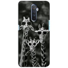 Силиконовый чехол с КАРТИНКАМИ лето для Realme X2 Pro (AlphaPrint) (Жирафы в очках)