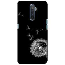 Силіконовий Чохол з кульбабками на Realme X2 Pro (Кульбабка на чорному)