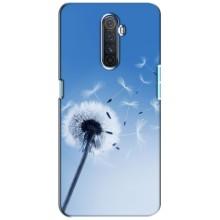 Силіконовий Чохол з кульбабками на Realme X2 Pro (Кульбабка на блакитному)