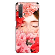 Чехлы (ART) Цветы на Realme X3 (VPrint) (Глаза в цветах)