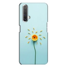 Чехлы с Цветами для Realme X3 (VPrint) (Желтый цветок)