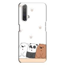 Чехлы с изображением разных животных для Realme X3 (Удивленные медвеженки)