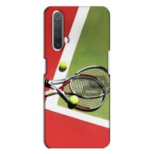 Чехлы с принтом Спортивная тематика для Realme X3 – Ракетки теннис
