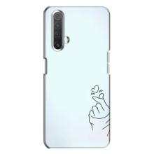 Чехлы (Знак сердечка) на Realme X3 – Сердце на голубом