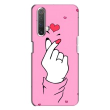 Чехол с принтом для Realme X3 (AlphaPrint - Знак сердечка) – Знак Love