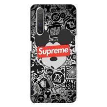 Чехол с Брендами одежды на Реалми Х3 – Supreme Маус