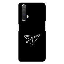Чохол з картинками на чорному фоні для Realme X3 – Літак