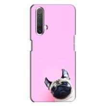 Бампер для Realme X3 з картинкою "Песики" – Собака на рожевому