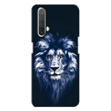 Чохол з картинкою ЛЕВ для Realme X3 (VPrint) (Синій Лев)