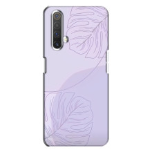 Чохол квітковий дизайн для Realme X3 – Монстера фіолетова