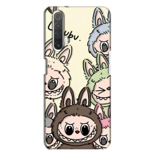 Чехол с Лабубу на Realme X3 (Коллаж Лабубу)