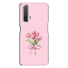 Чохол з розовим принтом для Realme X3 (Букет квітів)
