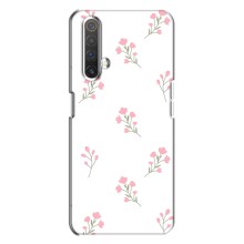 Чохол з розовим принтом для Realme X3 (Рожеві квіти)