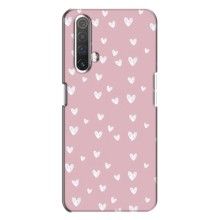 Чохол з розовим принтом для Realme X3 (Сердечки на рожевому)