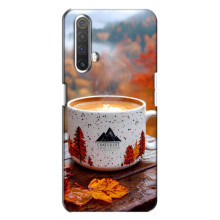 Чехол с уникальным дизайном «Осень с кофе» для Realme X3 – Кофе на природе