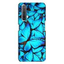 Силиконовый бампер с картинкой животных для Realme X3 (Крылья бабочек)
