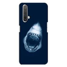 Силиконовый бампер с картинкой животных для Realme X3 (Пасть Акулы)