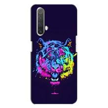 Силиконовый бампер с картинкой животных для Realme X3 (Тигр-Арт)