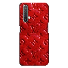 Текстурный Чехол Louis Vuitton для Реалми Х3 – Красный ЛВ