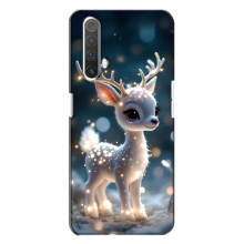 Яскравий чохол для Realme X3 з Зимові Оленята – Блискуче оленятко