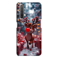 Яскравий чохол для Realme X3 з Зимові Оленята – Олень серед подарунків