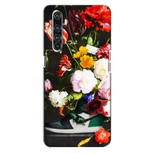 Брендновые Чехлы для Realme X50 Pro - (PREMIUMPrint) – Nike цветы