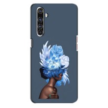 Чехлы (ART) Цветы на Realme X50 Pro (VPrint) (Цветы на голове)