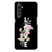 Чехлы для любимой на Реалмі Х50 Про (VPrint) (Квіти LOVE)