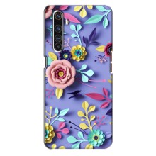 Чехлы с Цветами для Realme X50 Pro (VPrint) (Цветочный дизайн)