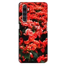 Чехлы с Цветами для Realme X50 Pro (VPrint) (Цветы красные)