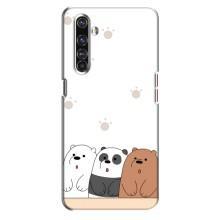 Чехлы с изображением разных животных для Realme X50 Pro (Удивленные медвеженки)