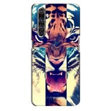 Чехлы с изображением разных животных для Realme X50 Pro (Яркий Тигр)