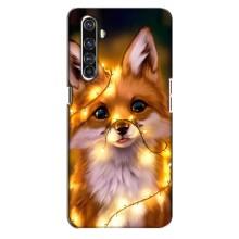 Чохли з картинкою Лисичка для Realme X50 Pro (VPrint) (Лисичка в гірляндах)