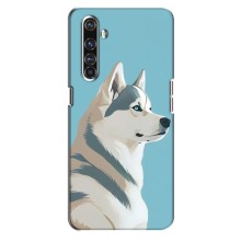 Чехол с Хаски для Realme X50 Pro - (AlphaPrint) (Хаски арт)