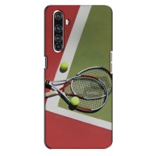 Чехлы с принтом Спортивная тематика для Realme X50 Pro – Ракетки теннис