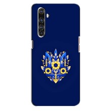 Чехлы для Realme X50 Pro  Укр. Символика (AlphaPrint) (Цветочный Герб)