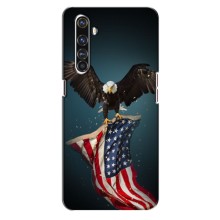 Чехол Флаг USA для Realme X50 Pro – Орел и флаг