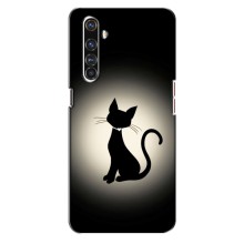 Чехол с принтом для Realme X50 Pro (AlphaPrint) Модные коты – Силуэт котика