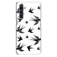 Чохол з пташками на Realme X50 Pro (VPrint) (Ластівки)