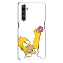 Чjхол з Сімпсонами для Realme X50 Pro (VPrint) (Гомер з пончиком)