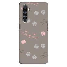 Чехол с рисунком кот на Realme X50 Pro – Лапы и усы